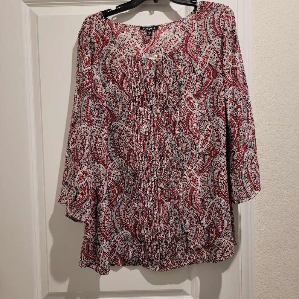 Women's Roz & Ali blouse NWT 2xl